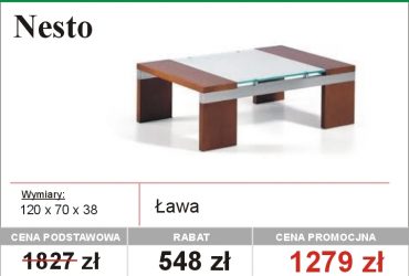   Niesamowite wyprzedaże w salonach Eko Meble - stoliki - rabaty do 50%!
