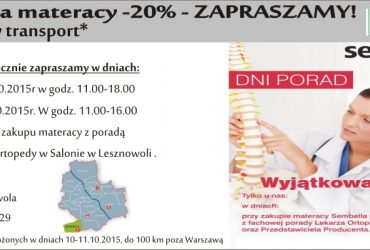 PROMOCJA MATERACE -20%