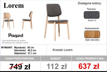  PROMOCJA - Krzesła dostępne od ręki!