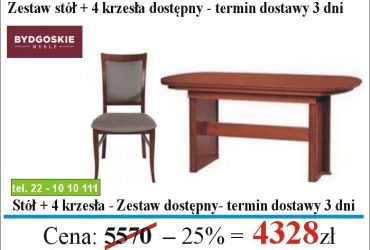  PROMOCJA - Zestawy stołowe dostępne od ręki!