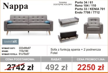 PROMOCJA - Komplety wypoczynkowe dostępne od ręki!