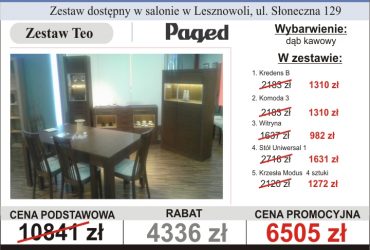 Niesamowite wyprzedaże w salonach Eko Meble