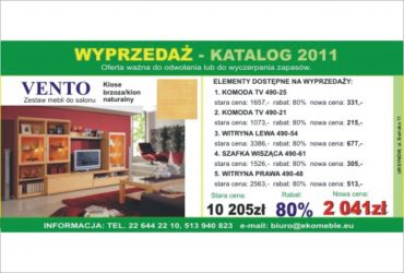 Wyprzedaże w salonach DOM EXPO - EKOMEBLE