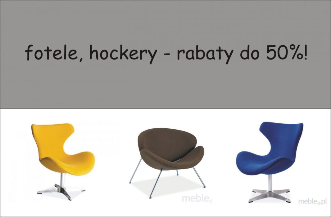 Niesamowite wyprzedaże w salonach Eko Meble -fotele, hockery - rabaty do 50%!
