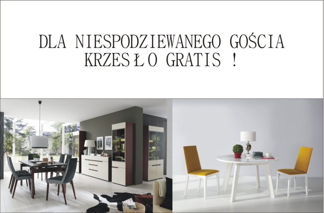 DLA NIESPODZIEWANEGO GOŚCIA KRZESŁO GRATIS !