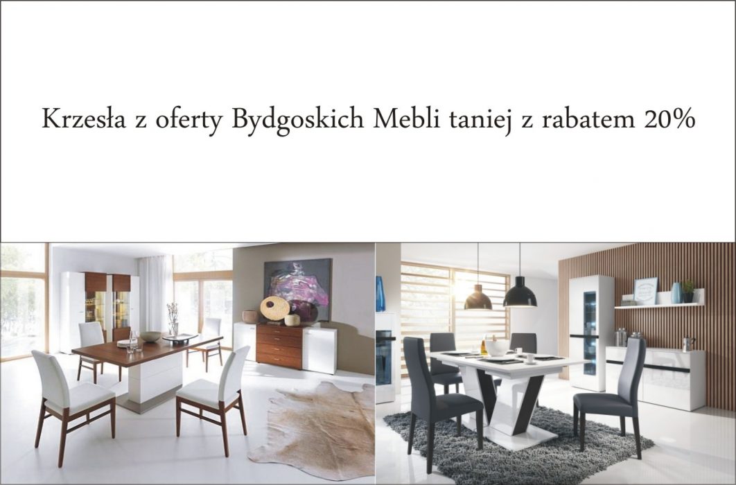 Krzesła z oferty Bydgoskich Mebli taniej z rabatem 20%